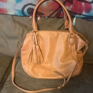 J. Crew Stylish Tan Leather Shoulder Bag